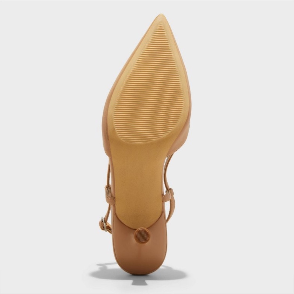Annette Slingback Kitten Heels with Memory Foam Insole A New Day Tan new 🆕 - Picture 4 of 7